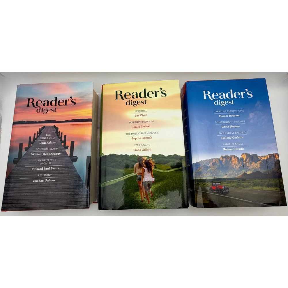 Readers Digest Select Editions Hardcover Book Lot Volumes 338 340 344 2015-2016